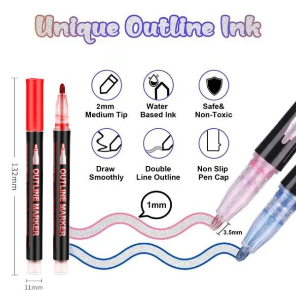 Double-line Outline Pen